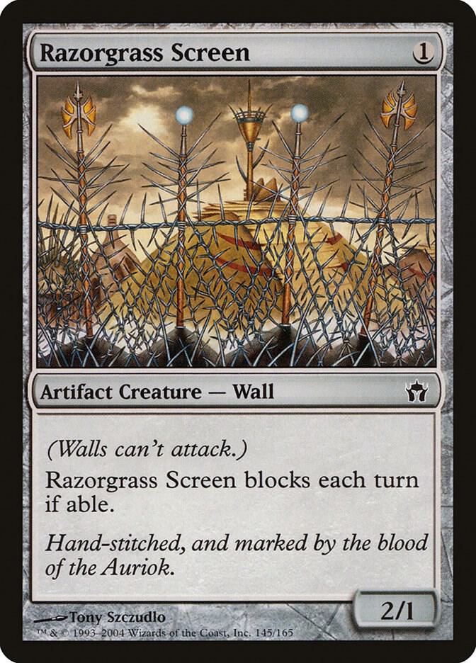 Razorgrass Screen 145 card from Fifth Dawn