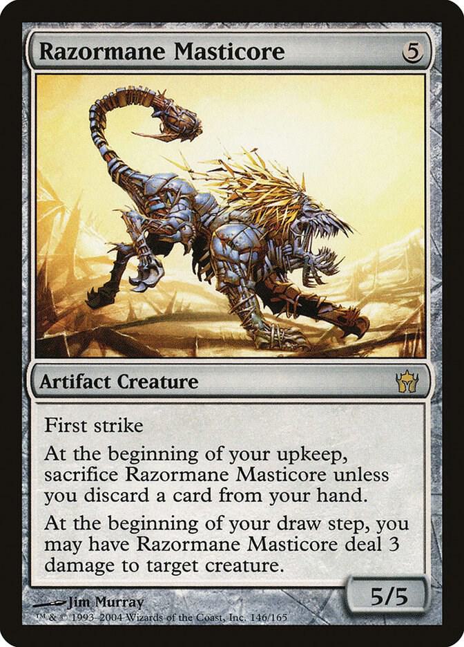 Razormane Masticore 146 card from Fifth Dawn