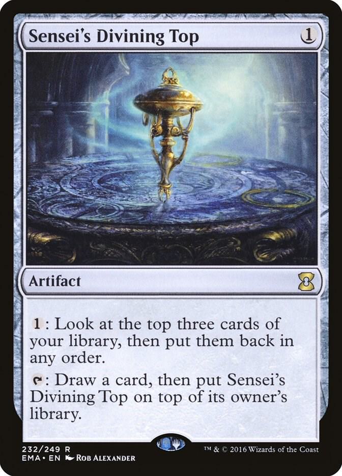 Sensei's Divining Top 232 card from Eternal Masters