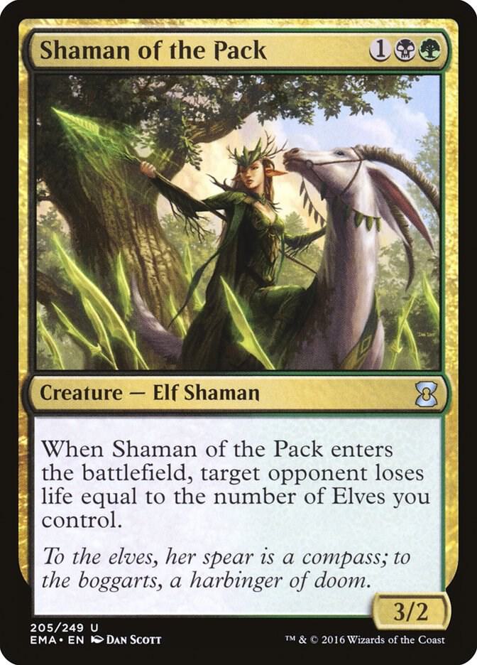 Shaman of the Pack 205 card from Eternal Masters