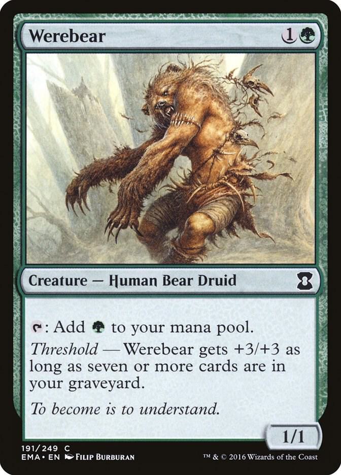 Werebear 191 card from Eternal Masters