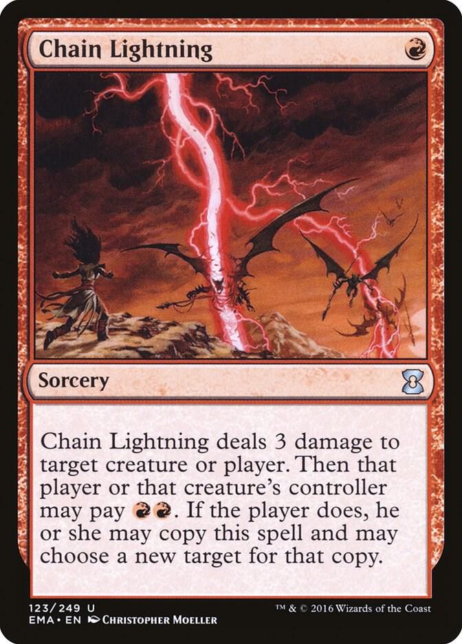 Chain Lightning 123 card from Eternal Masters