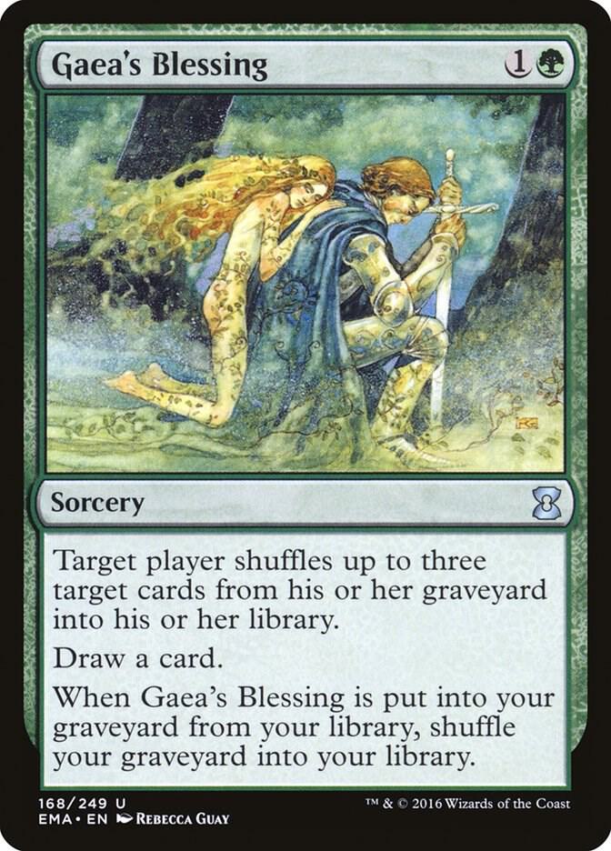 Gaea's Blessing 168 card from Eternal Masters