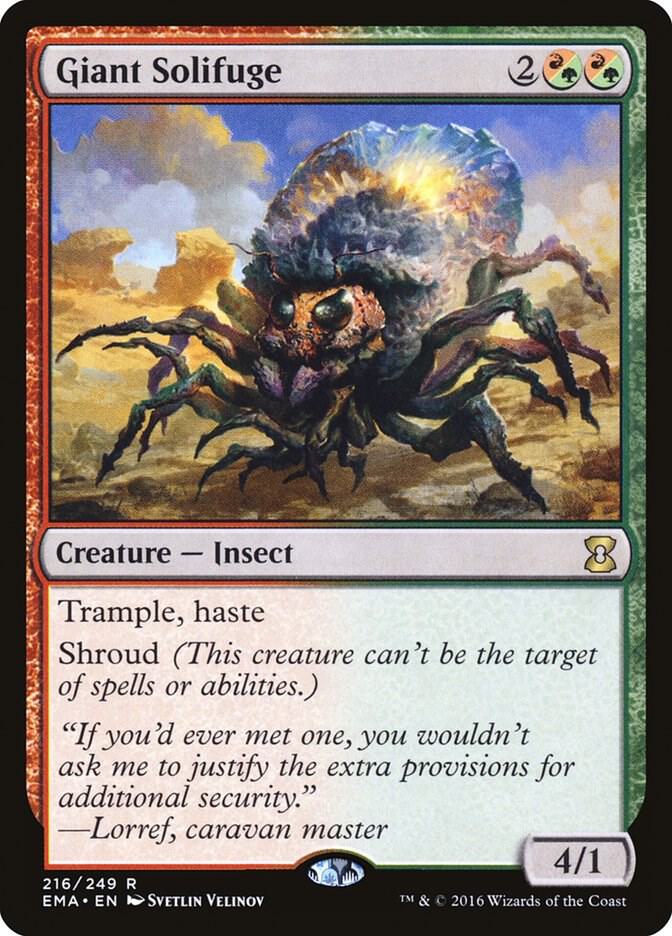 Giant Solifuge 216 card from Eternal Masters