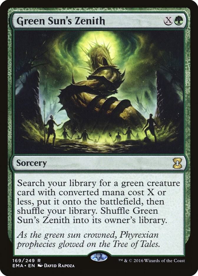 Green Sun's Zenith 169 card from Eternal Masters
