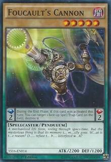 Foucault's Cannon YS16-EN014 card from Starter Deck: Yuya