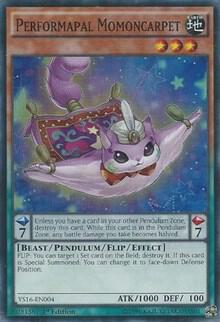 Performapal Momoncarpet YS16-EN004 card from Starter Deck: Yuya