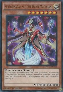 Performapal Sleight Hand Magician YS16-EN001 card from Starter Deck: Yuya