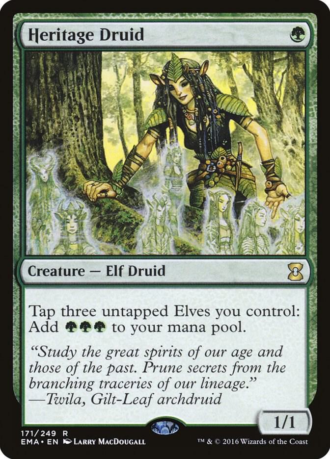 Heritage Druid 171 card from Eternal Masters