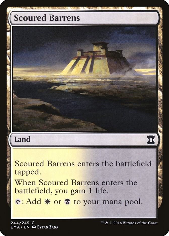 Scoured Barrens 244 card from Eternal Masters
