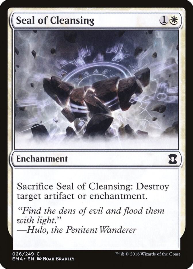 Seal of Cleansing 26 card from Eternal Masters