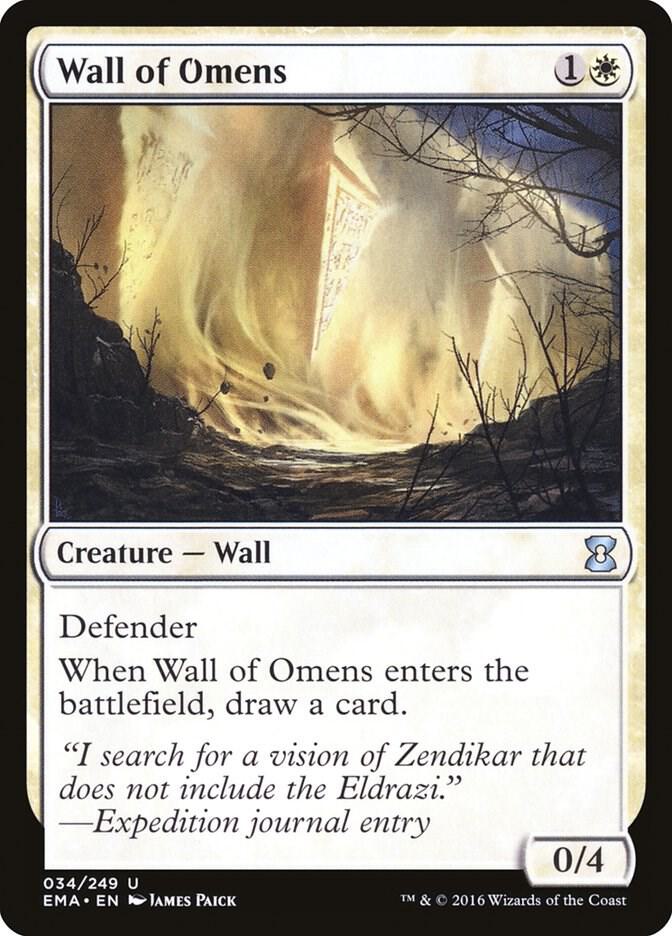 Wall of Omens 34 card from Eternal Masters