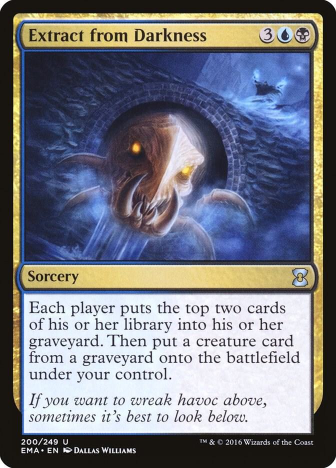 Extract from Darkness 200 card from Eternal Masters