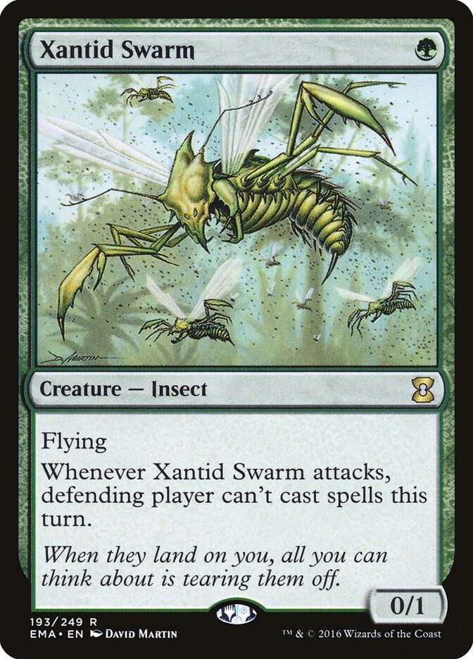 Xantid Swarm 193 card from Eternal Masters
