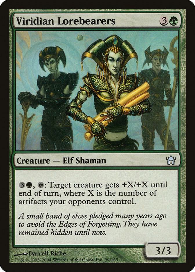 Viridian Lorebearers 99 card from Fifth Dawn