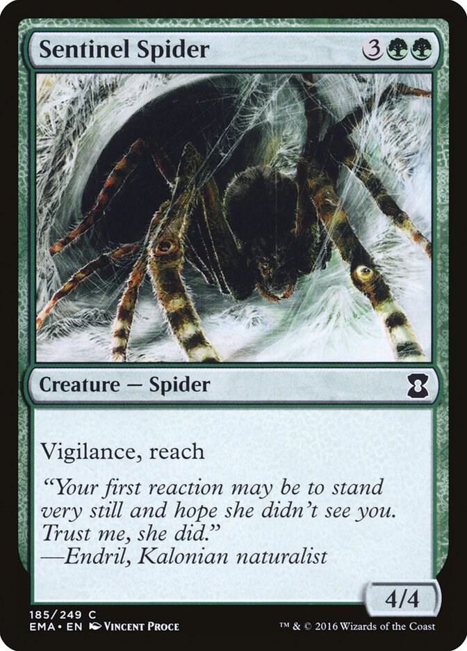 Sentinel Spider 185 card from Eternal Masters