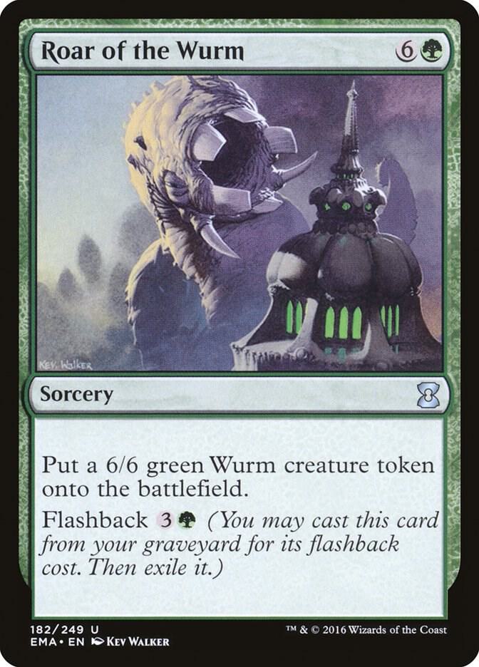 Roar of the Wurm 182 card from Eternal Masters