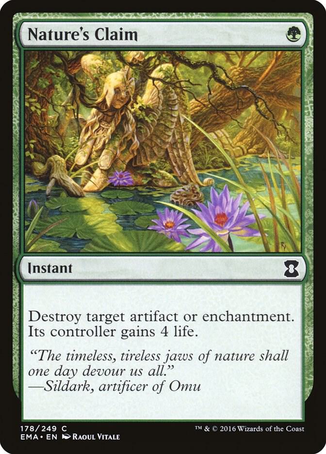 Nature's Claim 178 card from Eternal Masters