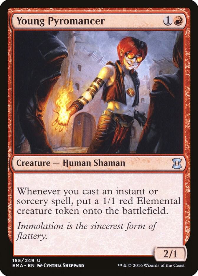 Young Pyromancer 155 card from Eternal Masters