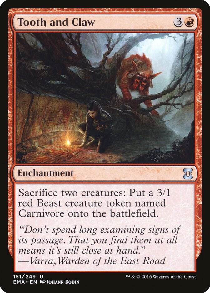 Tooth and Claw 151 card from Eternal Masters