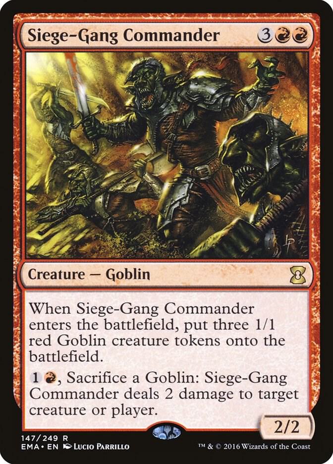 Siege-Gang Commander 147 card from Eternal Masters