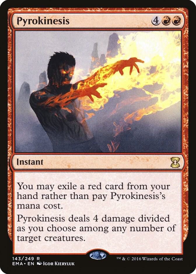 Pyrokinesis 143 card from Eternal Masters