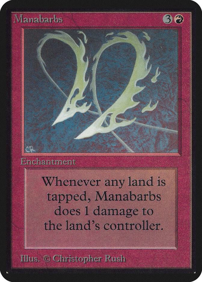 Manabarbs card from Alpha Edition