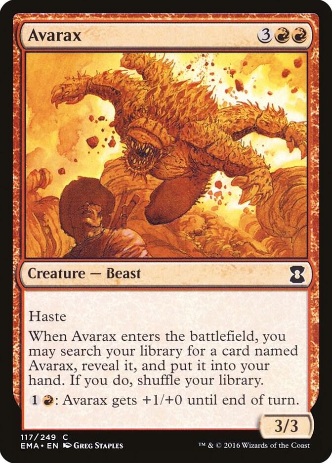 Avarax 117 card from Eternal Masters
