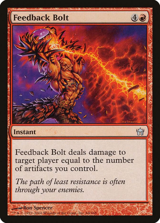 Feedback Bolt 64 card from Fifth Dawn