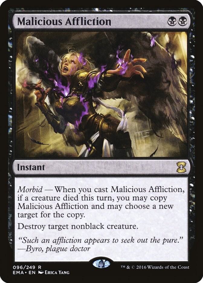 Malicious Affliction 96 card from Eternal Masters