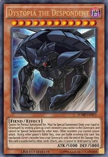 Dystopia the Despondent JUMP-EN075 card from Shonen Jump Magazine Promos