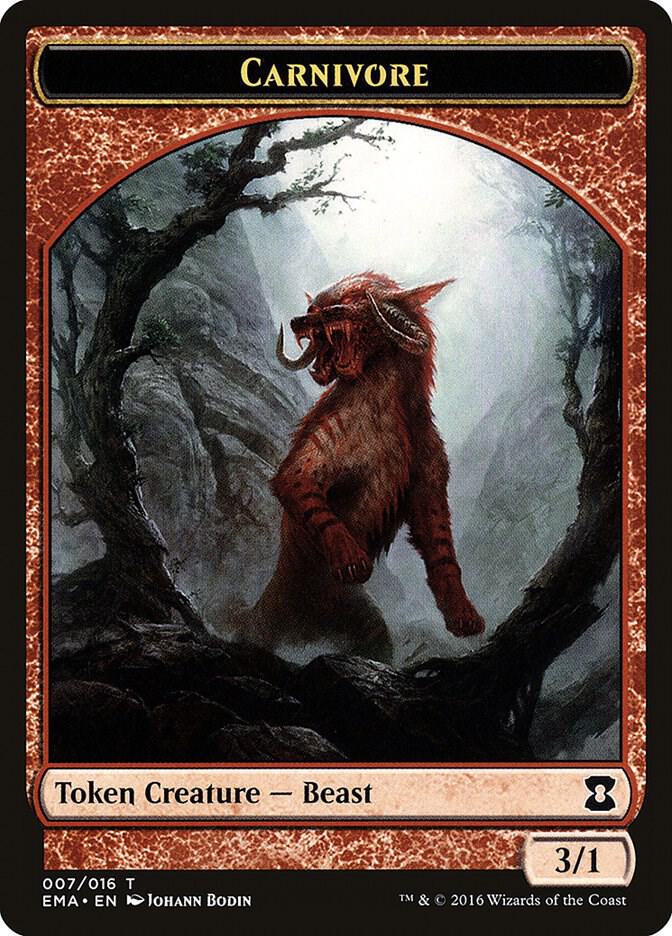 Carnivore Token 7 card from Eternal Masters