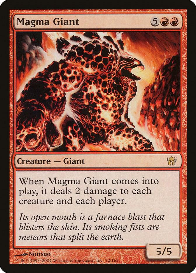 Magma Giant 72 card from Fifth Dawn
