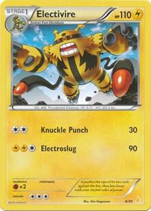 Electivire (4) 4/30 card from XY Trainer Kit: Pikachu Libre & Suicune