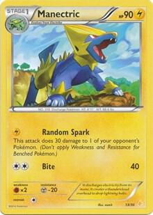 Manectric (22) 22/30 card from XY Trainer Kit: Pikachu Libre & Suicune