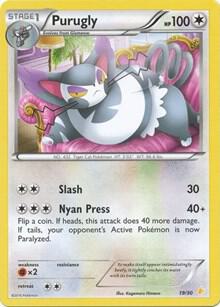 Purugly (19) 19/30 card from XY Trainer Kit: Pikachu Libre & Suicune