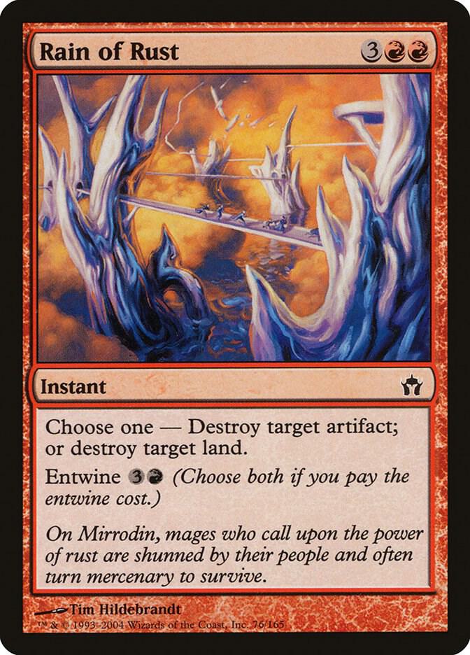 Rain of Rust 76 card from Fifth Dawn