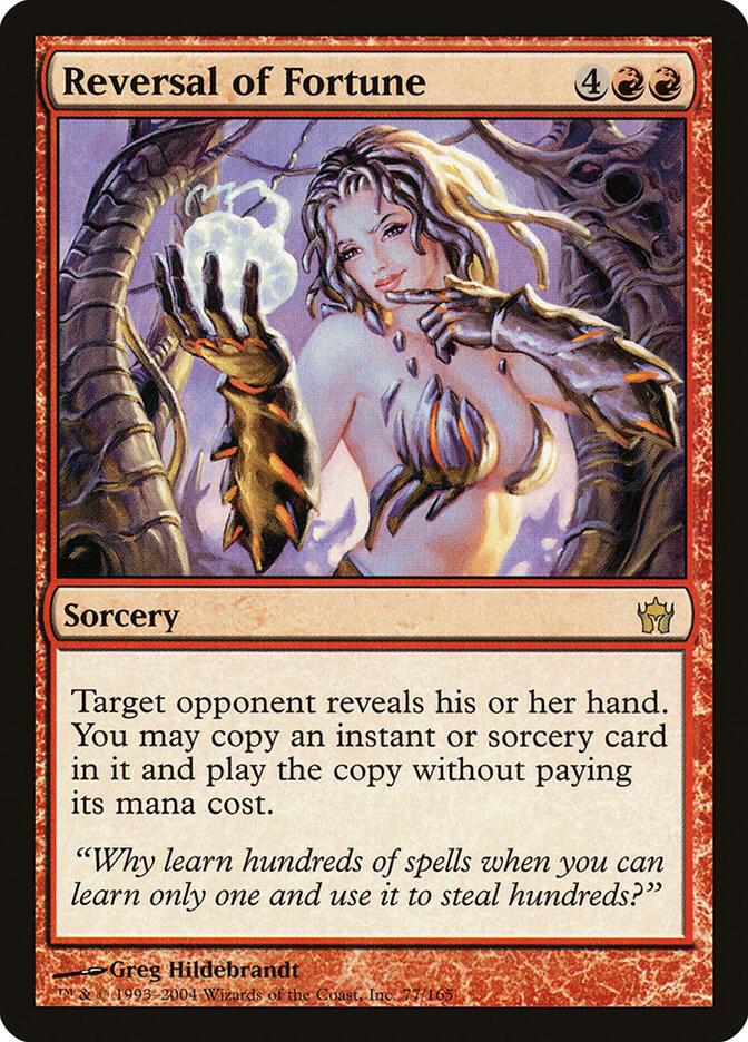 Reversal of Fortune 77 card from Fifth Dawn
