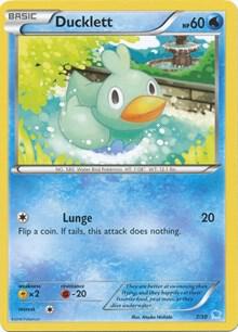 Ducklett (7) 7/30 card from XY Trainer Kit: Pikachu Libre & Suicune