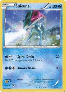 Suicune (14 - Non-Holo) 14/30 card from XY Trainer Kit: Pikachu Libre & Suicune