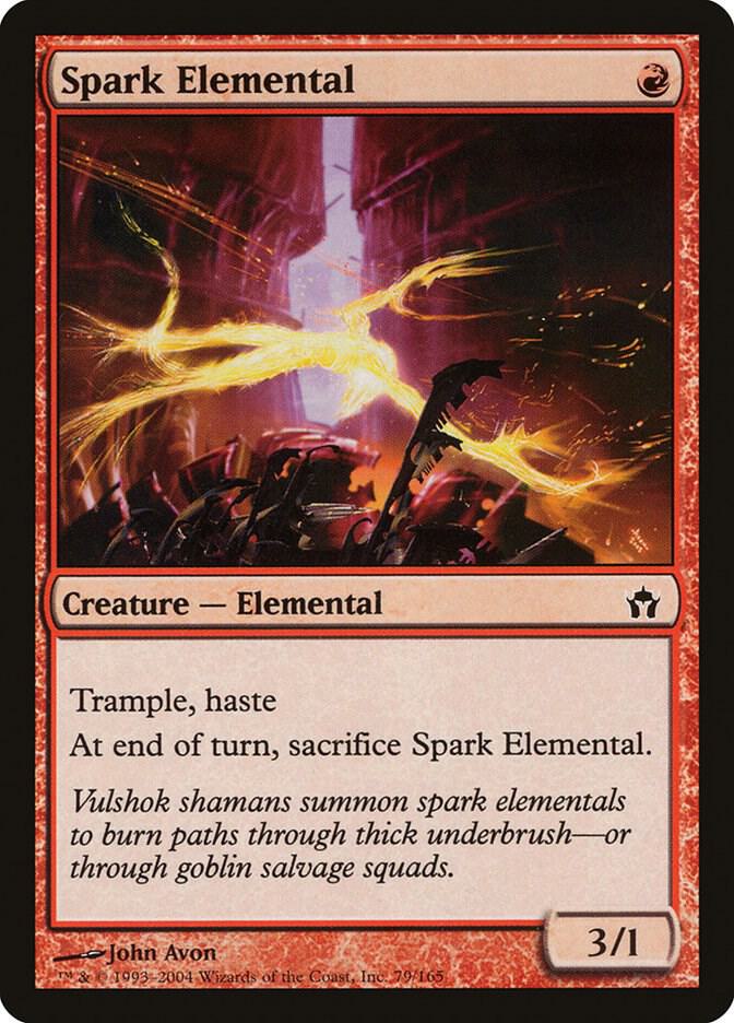 Spark Elemental 79 card from Fifth Dawn