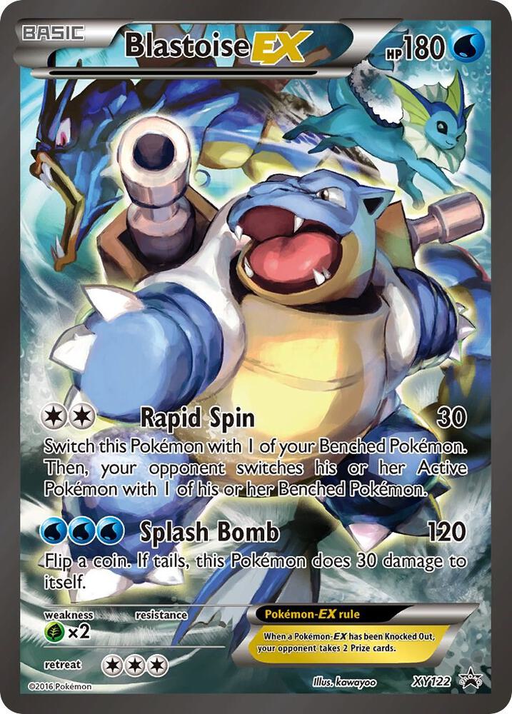 Blastoise EX XY122 card from XY Promos