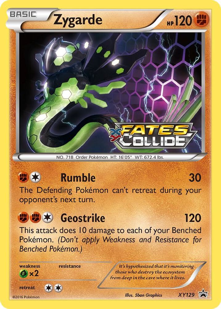 Zygarde (Prerelease) XY129 card from XY Promos