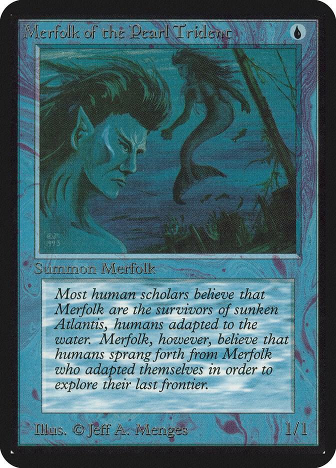 Merfolk of the Pearl Trident card from Alpha Edition