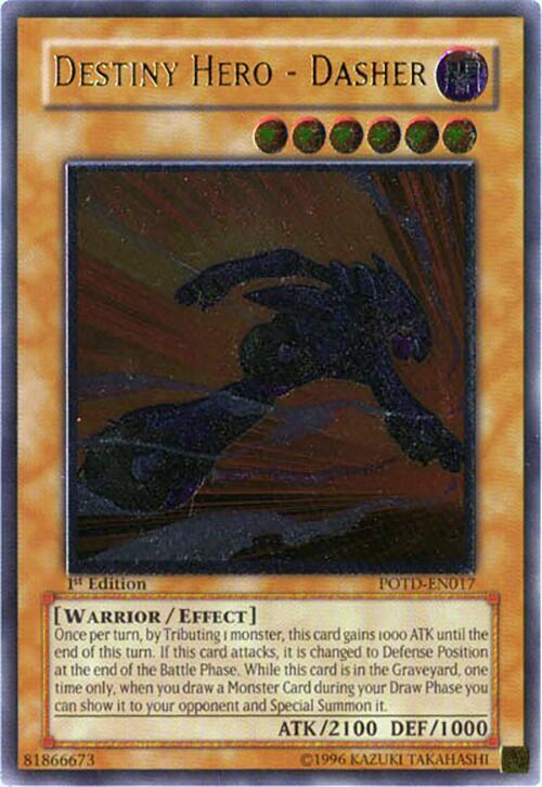 Destiny Hero - Dasher (UTR) POTD-EN017 card from Power of the Duelist