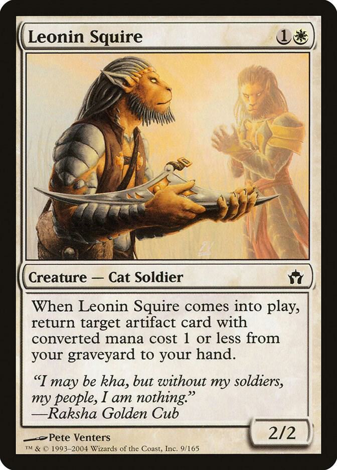 Leonin Squire 9 card from Fifth Dawn