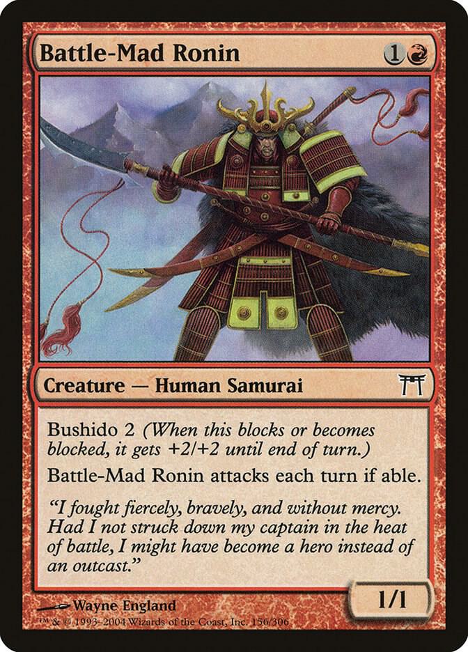 Battle-Mad Ronin 156 card from Champions of Kamigawa