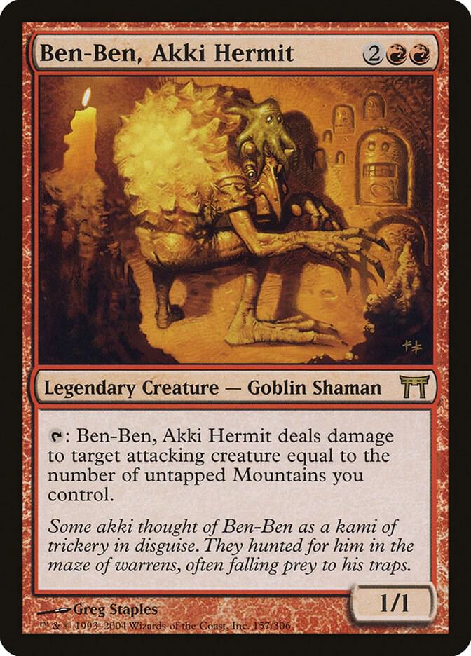 Ben-Ben, Akki Hermit 157 card from Champions of Kamigawa