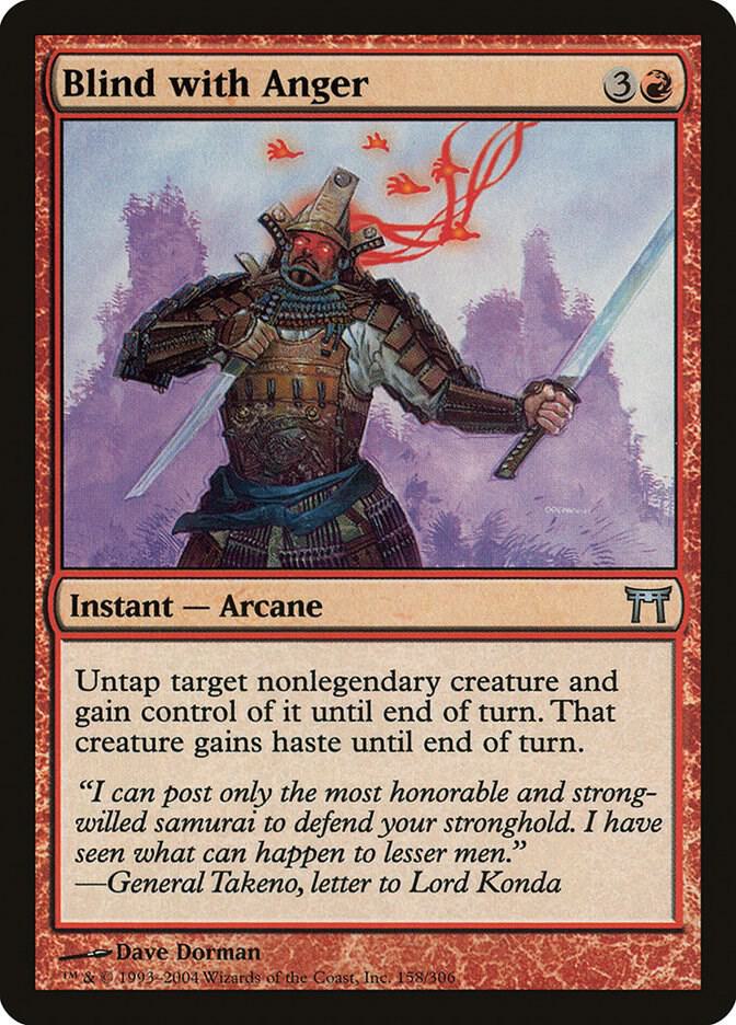 Blind with Anger 158 card from Champions of Kamigawa
