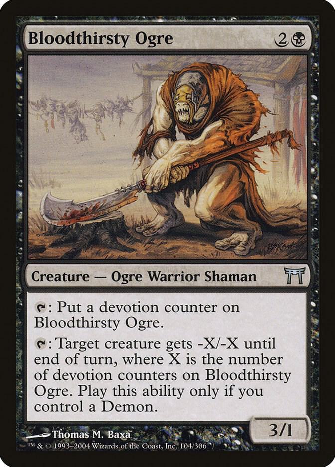 Bloodthirsty Ogre 104 card from Champions of Kamigawa